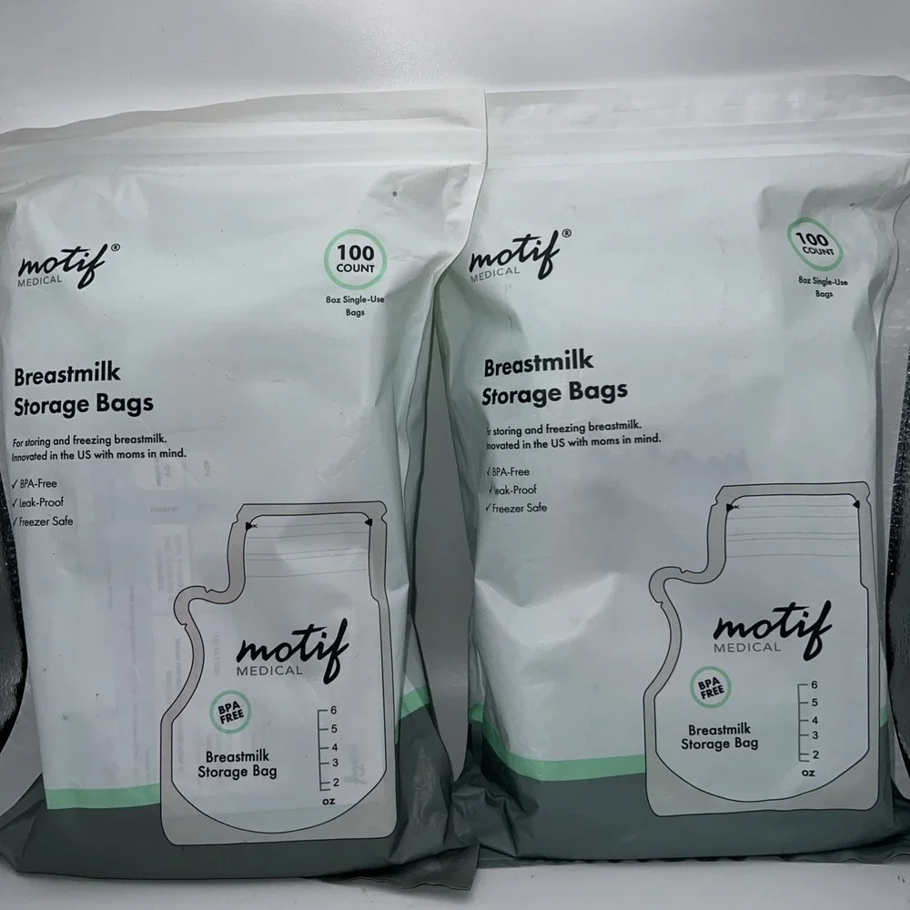 Motif Medical Breast Milk Storage Bags 8oz Single‎ Use Bags 200 Count BPA-Free